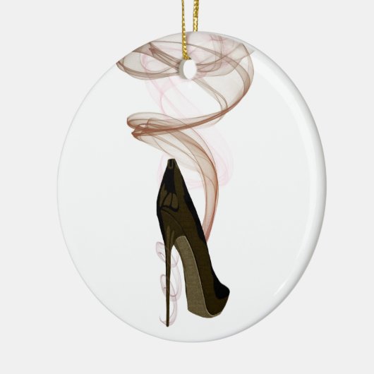 Smokin Stiletto Shoe Art Keramisch Ornament (Links)