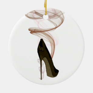 Smokin Stiletto Shoe Art Keramisch Ornament