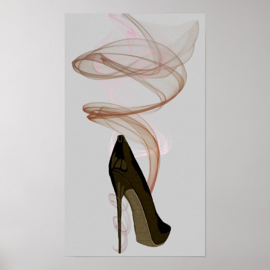 Smokin' Stiletto Shoe Art Poster (Voorkant)