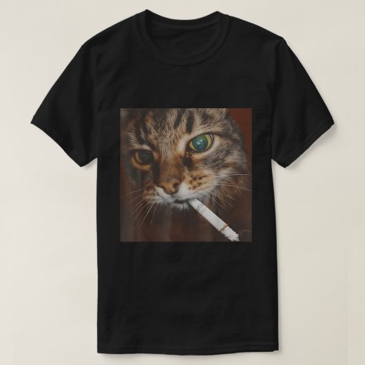 Smoking Cat Meme T-shirt (Design voorkant)