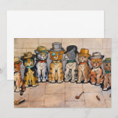 Smoking Cats by Louis Wain Bedankkaart (Voorkant / Achterkant)