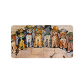 Smoking Cats by Louis Wain Etiket (Voorkant)