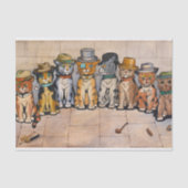 Smoking Cats by Louis Wain Tissuepapier (Voorkant)