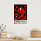 Smoking Devil Ram Matchbox Art Print, Czech Poster (Keuken)