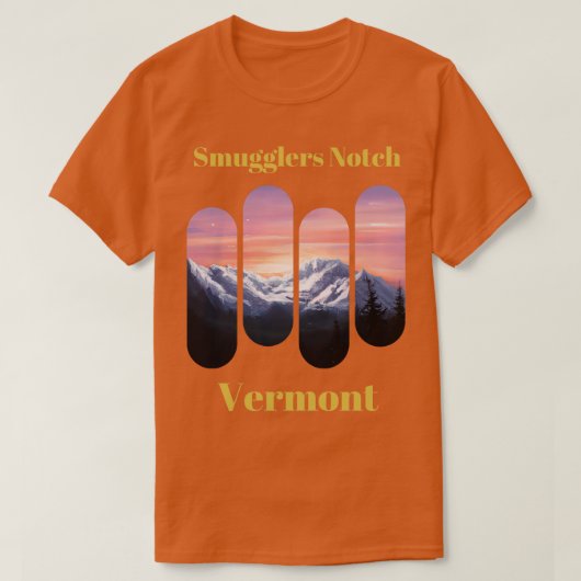 Smokkelaars Notch ski Vermont 2 T-shirt (Design voorkant)
