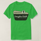 Smokkelaars Notch State Park Vermont Welkomstbord T-shirt (Design voorkant)