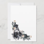 Smoky Black Floral Geometrische bruiloft Save the  Date (Achterkant)