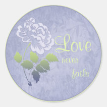 Smoky Blue en Green Floral 1,5-inch Sticker voor b