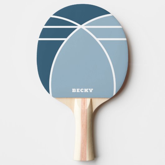 Smoky Blue Personalized Ping Pong Paddle Tafeltennisbatje (Voorkant)