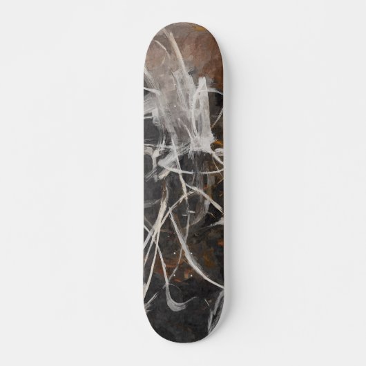 Smoky Charcoal Web Abstract Skateboard (Voorkant)