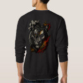 Smoky Flame Tiger Split Art Trui (Achterkant)