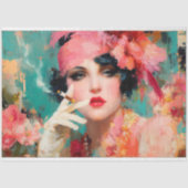 Smoky Flapper Glam Decoupage Tissuepapier (Voorkant)