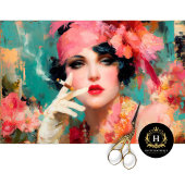 Smoky Flapper Glam Decoupage Tissuepapier