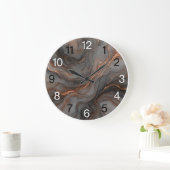 Smoky Gray Copper Epoxy Wall Clock Grote Klok (Huis)