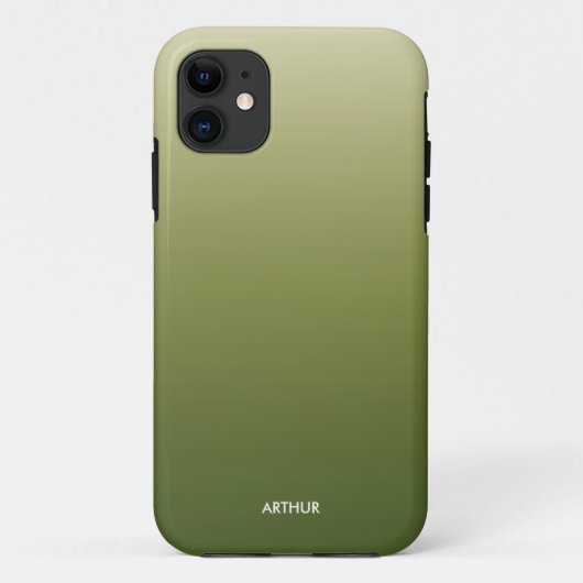 Smoky Green Gradient Ombre Persoonlijk Case-Mate iPhone Case (Achterkant)