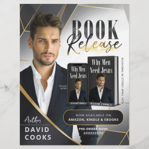 Smoky Grey & Gold Lines Boek Lancering Release Flyer