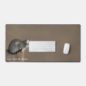 Smoky Grey Tabby Kat Bureaumat (Keyboard & Muis)
