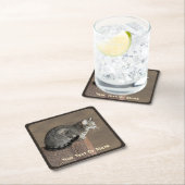 Smoky Grey Tabby Kat Kartonnen Onderzetters (Insitu)