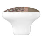 Smoky Grey Tabby Kat Keramische Knop (Zijkant)