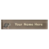 Smoky Grey Tabby Kat Naambordje (Voorkant)