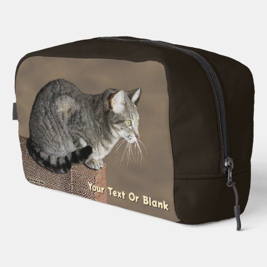 Smoky Grey Tabby Kat Toilettasje (Rechterhoek)