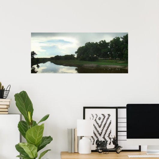Smoky Hill River Reflections Poster (Thuiskantoor)