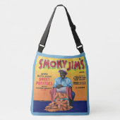 Smoky Jim's zoete aardappelkrat label uit 1940 Crossbody Tas (Voorkant)
