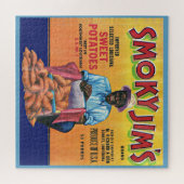 Smoky Jim's zoete aardappelkrat label uit 1940 Legpuzzel (Horizontaal)