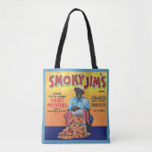 Smoky Jim's zoete aardappelkrat label uit 1940 Tote Bag (Voorkant)