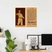 Smoky Joe Wood Red Sox Baseball 1912 Poster (Thuiskantoor)