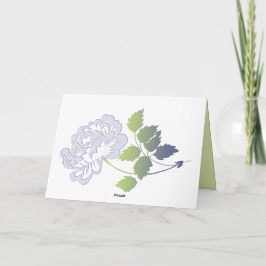 Smoky Lavender Peony met Green Hartelijk dank Bedankkaart (Achterkant)