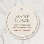 Smoky Maple Glaze Maple Syrup Product Label Label (Achterkant)