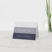 Smoky Midnight Blue Grey Colorblock Bedankt (Voorkant)