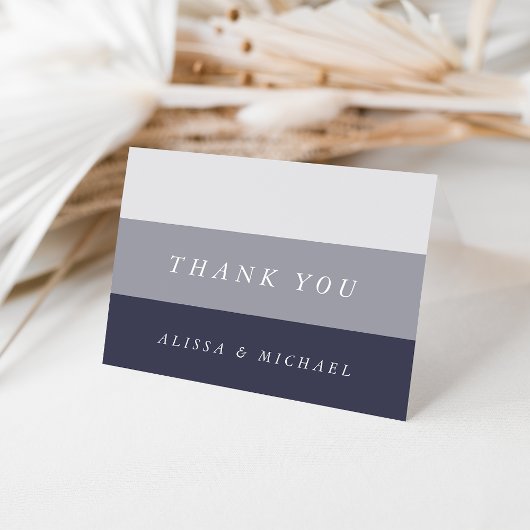 Smoky Midnight Blue Grey Colorblock Bedankt