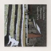 Smoky Mountain Cades Cove Snow Legpuzzel (Horizontaal)