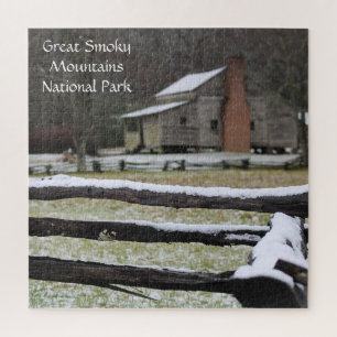 Smoky Mountain Cades Cove Snow Legpuzzel