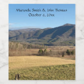 Smoky Mountain Cades Cove Wedding Wijn Etiket (Enkel label)