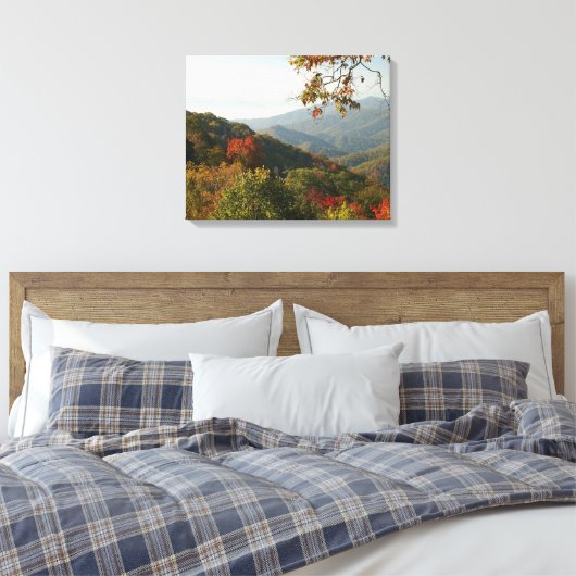Smoky Mountain Foliage Canvas Afdruk (Insitu (Slaapkamer))