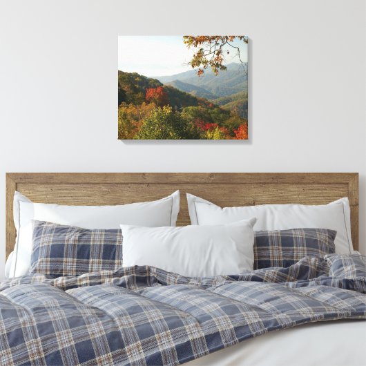 Smoky Mountain Foliage Canvas Afdruk (Insitu (Slaapkamer))