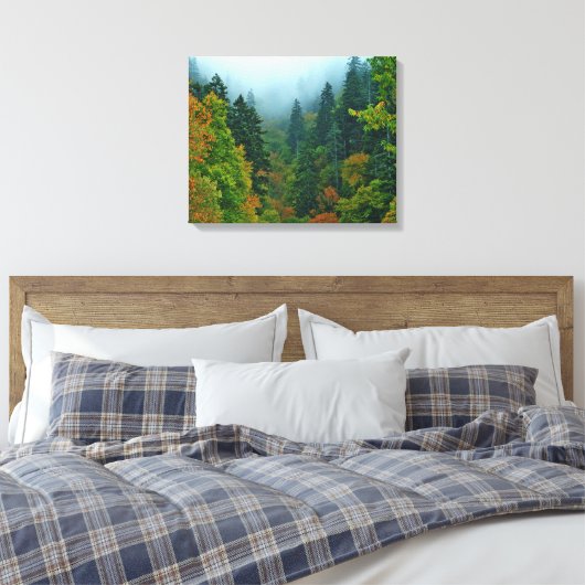 Smoky Mountain Herfst Foliage Canvas Afdruk (Insitu (Slaapkamer))