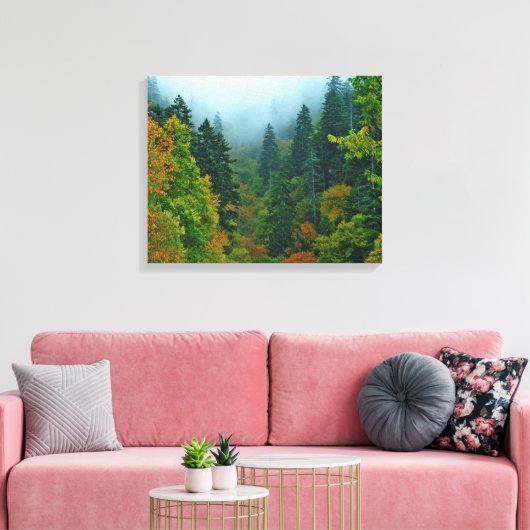 Smoky Mountain Herfst Foliage Canvas Afdruk (Insitu (Woonkamer))
