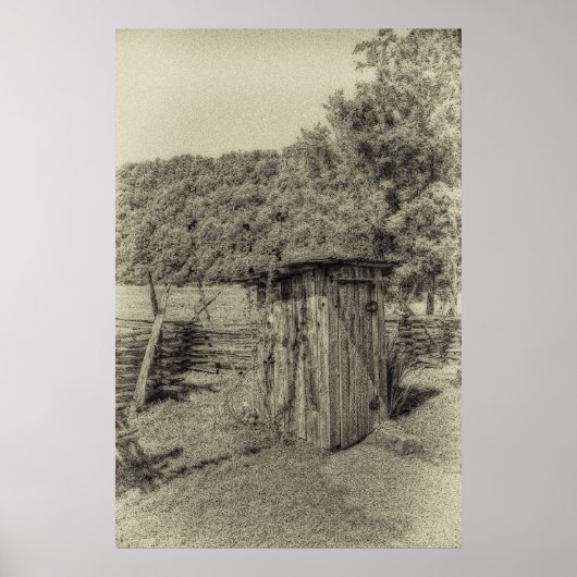 Smoky Mountain Outhouse Poster (Voorkant)