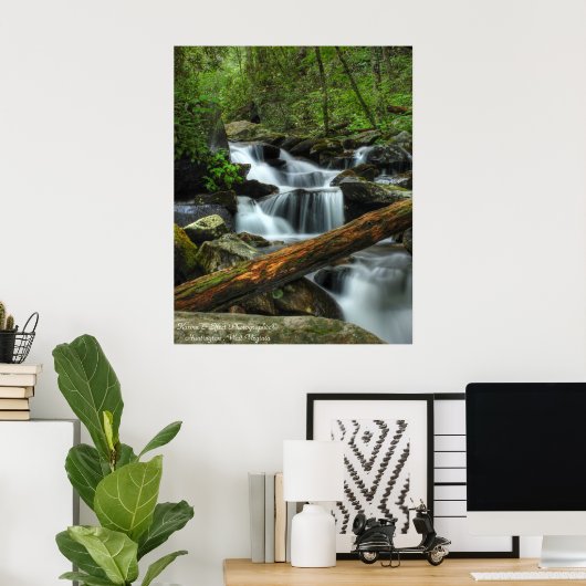 Smoky Mountain Stream Poster (Thuiskantoor)