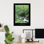 Smoky Mountain Stream Poster (Thuiskantoor)