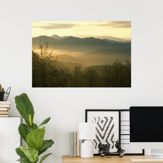 Smoky Mountain Sunrise Poster (Thuiskantoor)