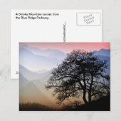 Smoky Mountain Sunset Blue Ridge Parkway Foto Briefkaart (Voorkant / Achterkant)