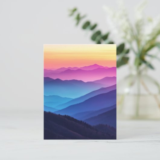 Smoky Mountain Sunset Briefkaart (Staand voorkant)