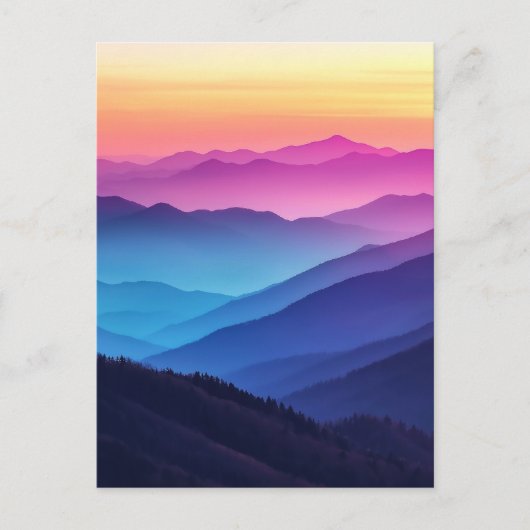 Smoky Mountain Sunset Briefkaart (Voorkant)