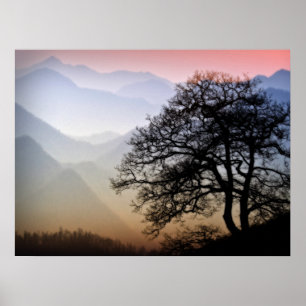Smoky Mountain Sunset van de Blue Ridge Parkway Poster