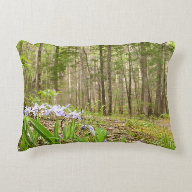 Smoky Mountain Trail in Spring Accent Kussen (Voorkant)